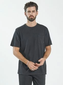 Thrills Co. Hemp Lightweight Merch Fit Pocket Tee - Black Tees & Tank Tops