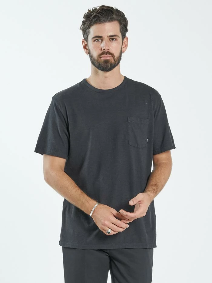 Thrills Co. Hemp Lightweight Merch Fit Pocket Tee - Black Tees & Tank Tops 3 Thrills Co. Hemp Lightweight Merch Fit Pocket Tee - Black Tees & Tank Tops