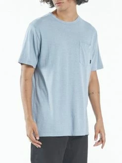 Thrills Co. Hemp Lightweight Merch Fit Pocket Tee - Steel Blue