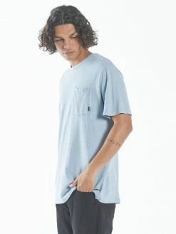 Thrills Co. Hemp Lightweight Merch Fit Pocket Tee - Steel Blue