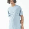 Thrills Co. Hemp Lightweight Merch Fit Pocket Tee - Steel Blue 1 Thrills Co. Hemp Lightweight Merch Fit Pocket Tee - Steel Blue