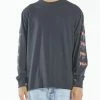 Thrills Co. Shocker Merch Fit Long Sleeve Tee - Washed Black Tees & Tank Tops