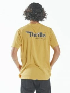 Thrills Co. Forget Me Not Merch Fit Tee - Mineral Yellow Tees & Tank Tops
