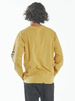 Thrills Co. Forget Me Not Merch Fit Long Sleeve Tee - Mineral Yellow Tees & Tank Tops