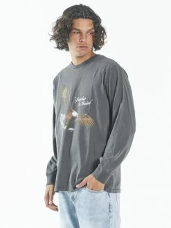 Thrills Co. Not In Arizona Anymore Merch Fit Long Sleeve Tee - Merch Black Tees & Tank Tops