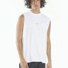 Thrills Co. Tees & Tank Tops Minimal Thrills Merch Fit Muscle Tee - White