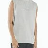 Thrills Co. Minimal Thrills Merch Fit Muscle Tee - Gravel