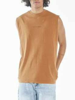 Thrills Co. Minimal Thrills Merch Fit Muscle Tee - Spice Brown