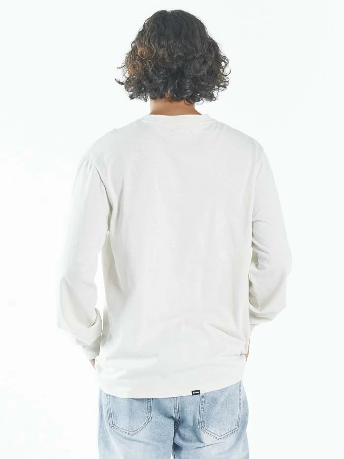 Thrills Co. Tonal Thrills Co Embro Merch Fit Long Sleeve Tee - Heritage White 4 Thrills Co. Tonal Thrills Co Embro Merch Fit Long Sleeve Tee - Heritage White