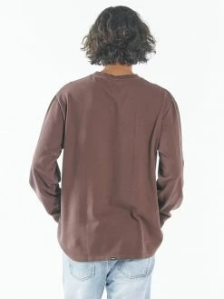 Thrills Co. Tees & Tank Tops Tonal Thrills Co Embro Merch Fit Long Sleeve Tee - Mahogany