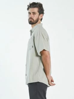 Thrills Co. Hemp Minimal Thrills Short Sleeve Shirt - Eucalyptus