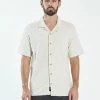 Thrills Co. Aalto Tonal Check Bowling Shirt - Unbleached