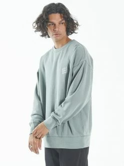 Thrills Co. Thrills Embro Unlimited Slouch Fit Crew - Lume Green