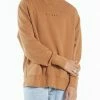 Thrills Co. Minimal Thrills Oversize Crew - Spice Brown Sweaters & Fleece