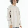 Thrills Co. Company Alignment Oversize Raglan Crew - Aged Tan Sweaters & Fleece