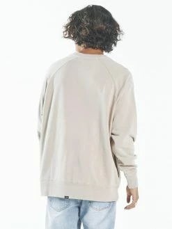 Thrills Co. Company Alignment Oversize Raglan Crew - Aged Tan Sweaters & Fleece