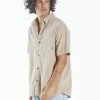 Thrills Co. Stranded Cord Short Sleeve Shirt - Aged Tan 2 Thrills Co. Stranded Cord Short Sleeve Shirt - Aged Tan