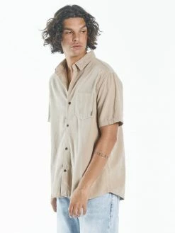 Thrills Co. Stranded Cord Short Sleeve Shirt - Aged Tan