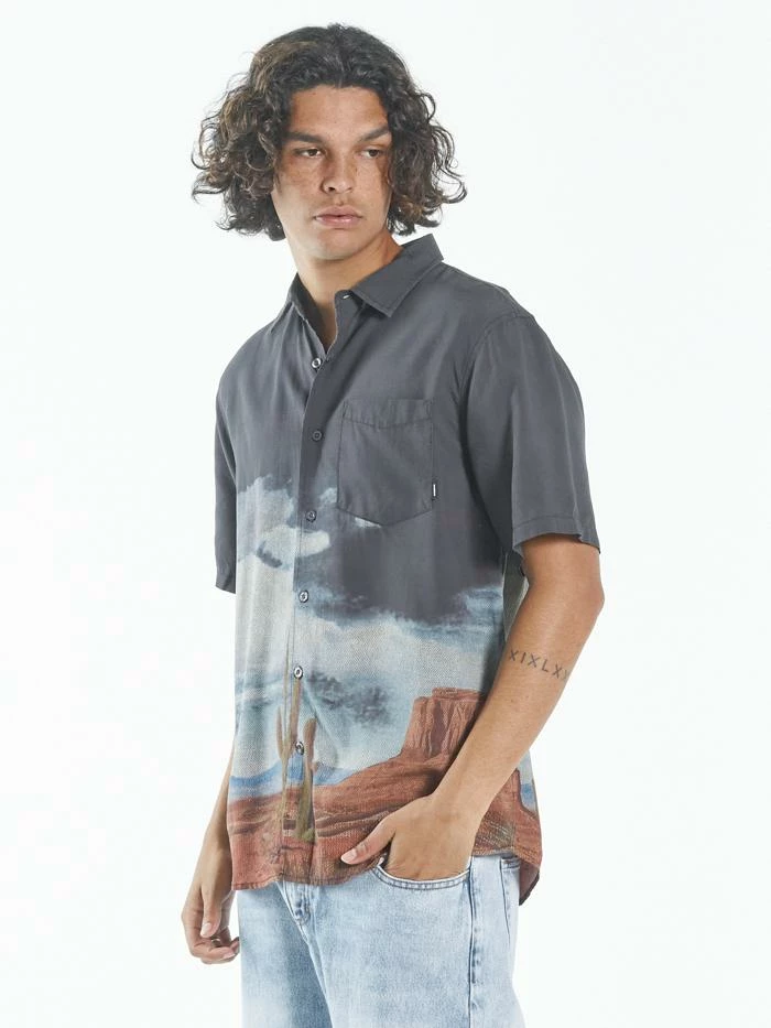 Thrills Co. Monumental Thrills Short Sleeve Shirt - Black 5 Thrills Co. Monumental Thrills Short Sleeve Shirt - Black
