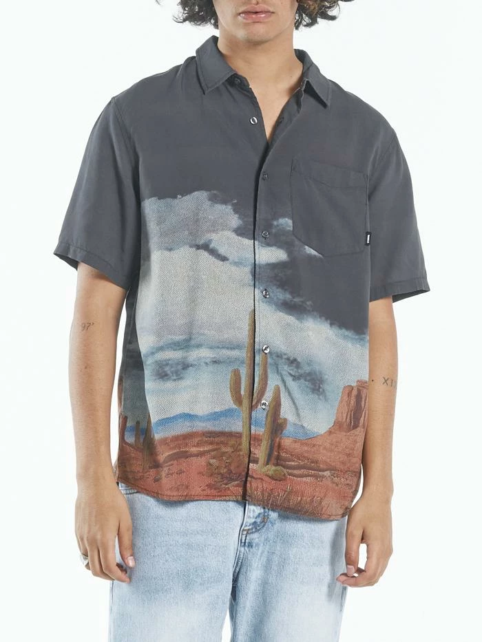 Thrills Co. Monumental Thrills Short Sleeve Shirt - Black 3 Thrills Co. Monumental Thrills Short Sleeve Shirt - Black