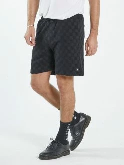 Thrills Co. Aalto Tonal Check Baggie Volley - Black