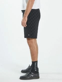 Thrills Co. Aalto Tonal Check Baggie Volley - Black