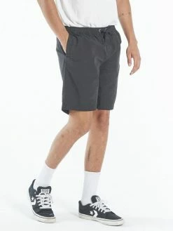Thrills Co. Forget Me Not Volley - Black Shorts