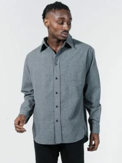 Thrills Co. Legion Oversize Long Sleeve Shirt - Grey Marle