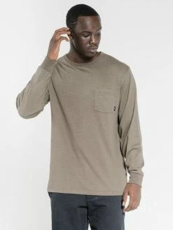 Thrills Co. Endless Merch Fit Long Sleeve Pocket Tee - Military Green