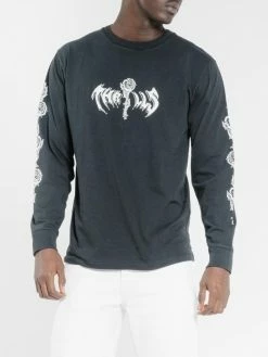 Thrills Co. Tees & Tank Tops Hard Fast Loud Merch Fit Long Sleeve Tee - Washed Black