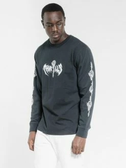 Thrills Co. Tees & Tank Tops Hard Fast Loud Merch Fit Long Sleeve Tee - Washed Black