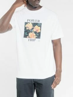 Thrills Co. Power Trip Merch Fit Tee - White Tees & Tank Tops