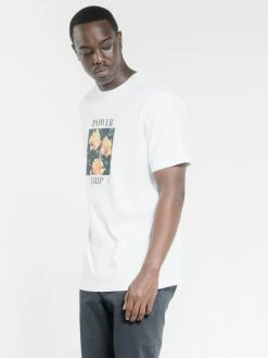 Thrills Co. Power Trip Merch Fit Tee - White Tees & Tank Tops