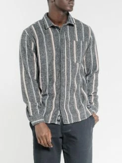 Thrills Co. Work Shop Long Sleeve Flannel Shirt - Dark Grey Shirts