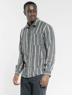 Thrills Co. Work Shop Long Sleeve Flannel Shirt - Dark Grey Shirts