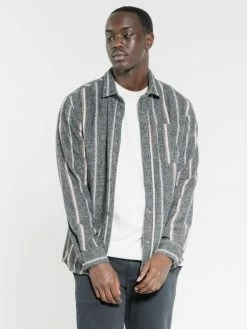 Thrills Co. Work Shop Long Sleeve Flannel Shirt - Dark Grey Shirts