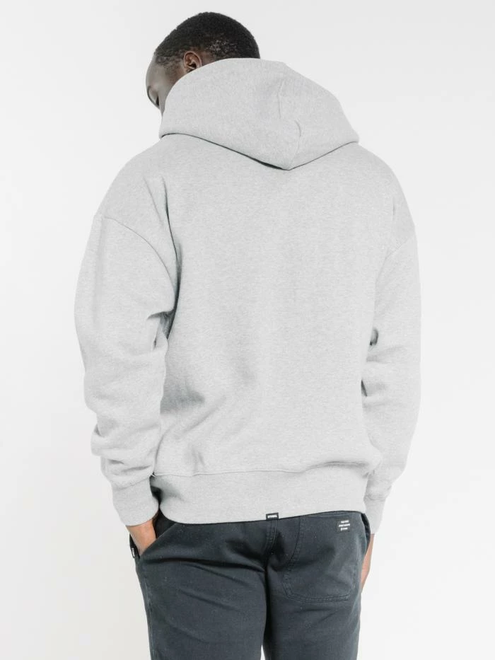 Thrills Co. Thrills Stencil Slouch Pull On Hood - Grey Marle 4 Thrills Co. Thrills Stencil Slouch Pull On Hood - Grey Marle