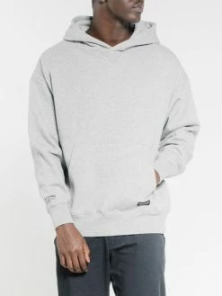 Thrills Co. Thrills Stencil Slouch Pull On Hood - Grey Marle 8 Thrills Co. Thrills Stencil Slouch Pull On Hood - Grey Marle