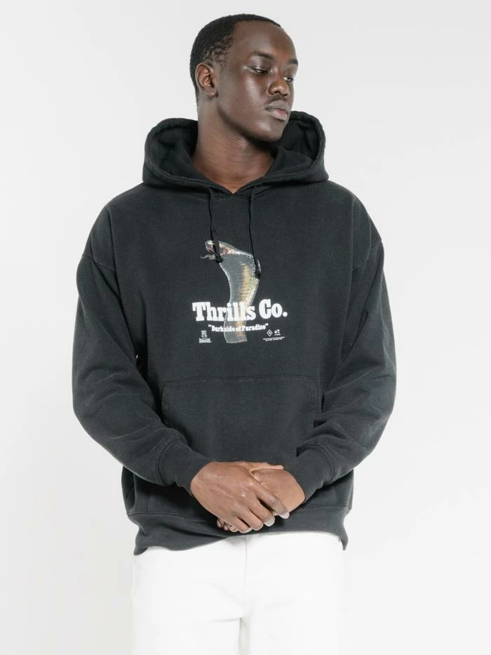 Thrills Co. Darkside Slouch Pull On Hood - Black Sweaters & Fleece 3 Thrills Co. Darkside Slouch Pull On Hood - Black Sweaters & Fleece