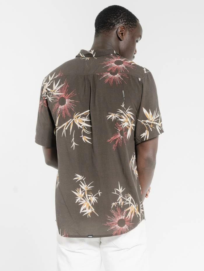 Thrills Co. Bamboo Rat Short Sleeve Shirt - Postal Brown Shirts 6 Thrills Co. Bamboo Rat Short Sleeve Shirt - Postal Brown Shirts