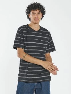 Thrills Co. Minimal Thrills Stripe Merch Fit Pocket Tee - Washed Black 8 Thrills Co. Minimal Thrills Stripe Merch Fit Pocket Tee - Washed Black