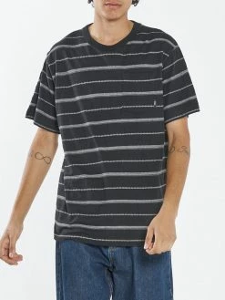 Thrills Co. Minimal Thrills Stripe Merch Fit Pocket Tee - Washed Black 9 Thrills Co. Minimal Thrills Stripe Merch Fit Pocket Tee - Washed Black