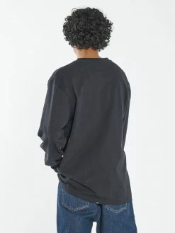 Thrills Co. New Arrivals Thrills Union Oversize Fit Long Sleeve Pocket Tee - Black