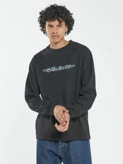 Thrills Co. Turbulent Merch Fit Long Sleeve Tee - Black New Arrivals