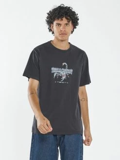 Thrills Co. New Arrivals Chrome Scorpion Merch Fit Tee - Washed Black