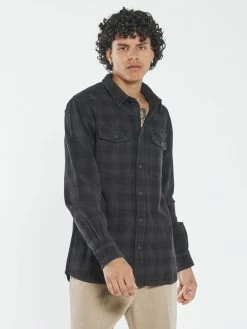Thrills Co. New Arrivals Liste Long Sleeve Flannel - Black 9 Thrills Co. New Arrivals Liste Long Sleeve Flannel - Black
