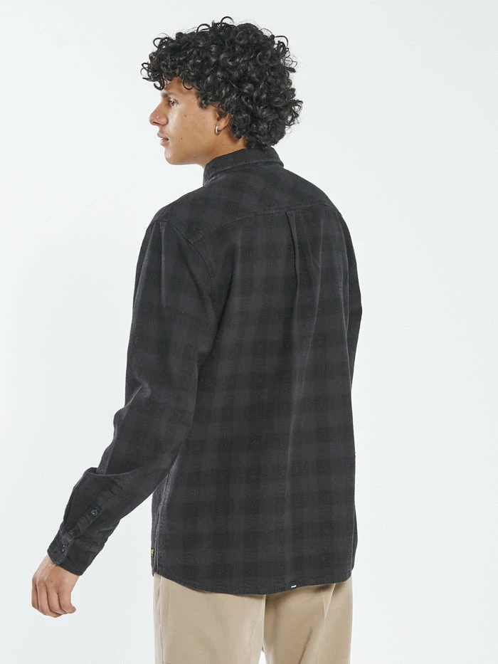 Thrills Co. New Arrivals Liste Long Sleeve Flannel - Black 4 Thrills Co. New Arrivals Liste Long Sleeve Flannel - Black