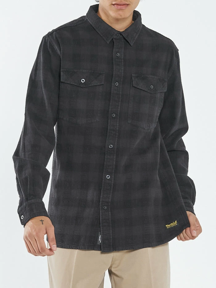 Thrills Co. New Arrivals Liste Long Sleeve Flannel - Black 7 Thrills Co. New Arrivals Liste Long Sleeve Flannel - Black
