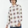 Thrills Co. New Arrivals Fire Rose Oversized Long Sleeve Flannel Shirt - Plum