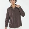 Thrills Co. Disruption Jacquard Check Long Sleeve Shirt - Postal Brown